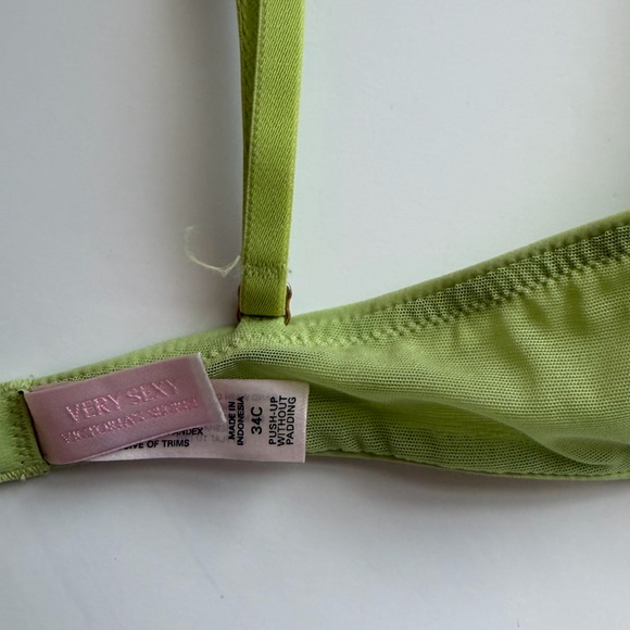 Victoria's Secret 34C Bright Colors set of 5 Push-Up Bras, Flawed - Picture 9 of 16